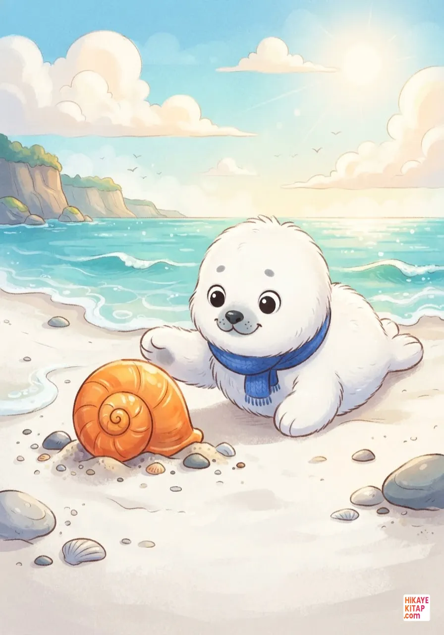 Little Seal and the Orange Seashell 1 image