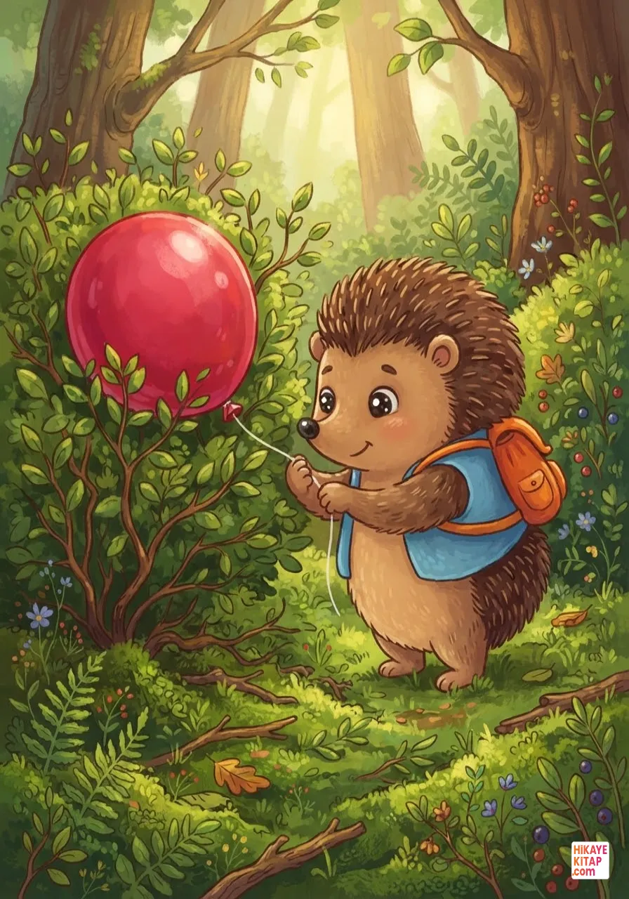 Minik Kirpi Boncuk ve Uçan Balon Sayfa 2 görseli