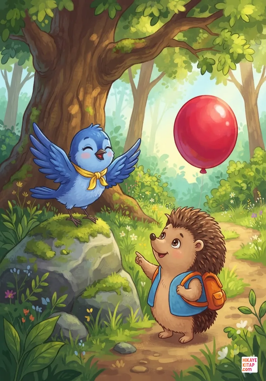 Minik Kirpi Boncuk ve Uçan Balon Sayfa 9 görseli