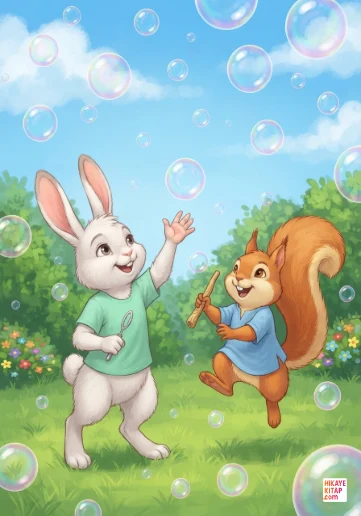 Minik Tavşan Lila ve Parlayan Sabun Balonları kapak