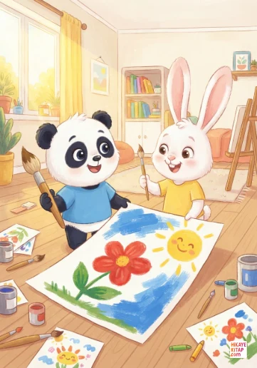 Minik Panda Pati ve Sihirli Boyalar kapak