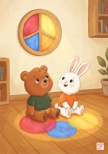 Minik Ayı Badem ve Renkli Pencere kapak