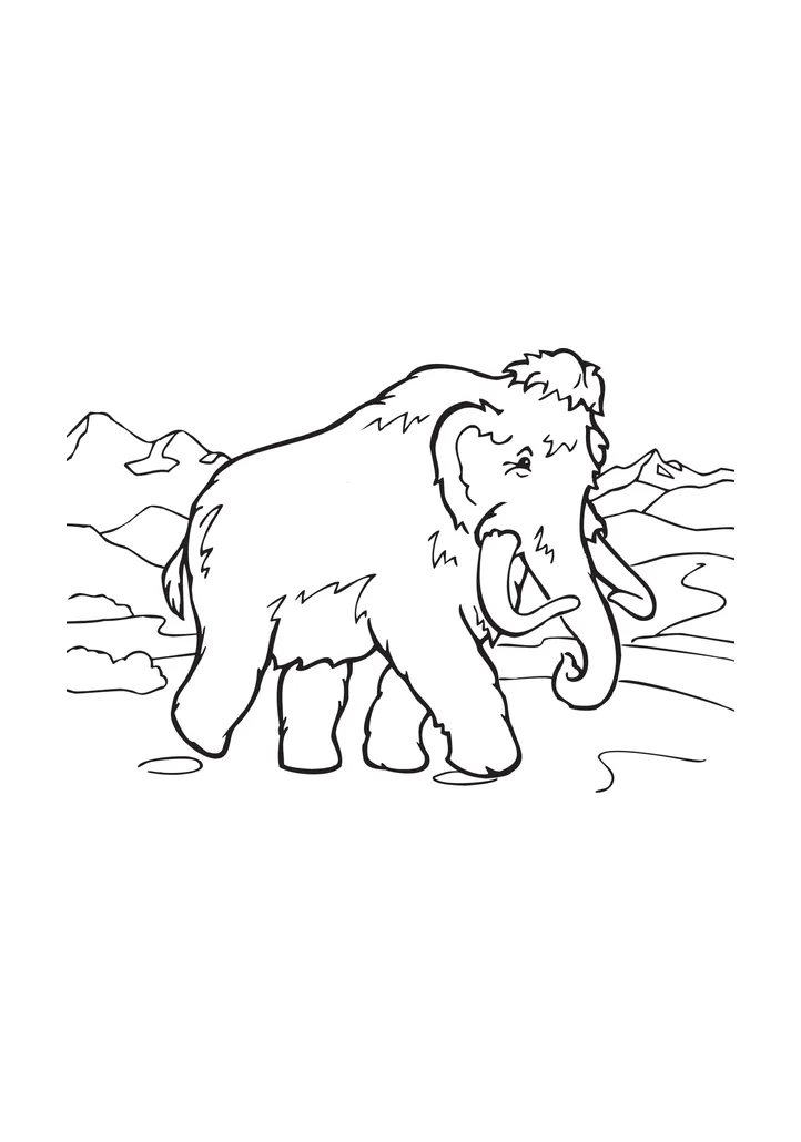 Cover of Woolly Mammoth Coloring Page