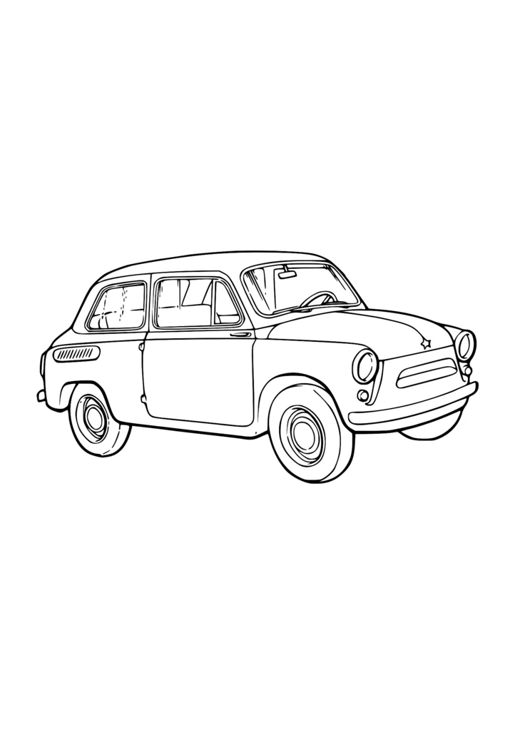 Cover of Classic Car Coloring Page