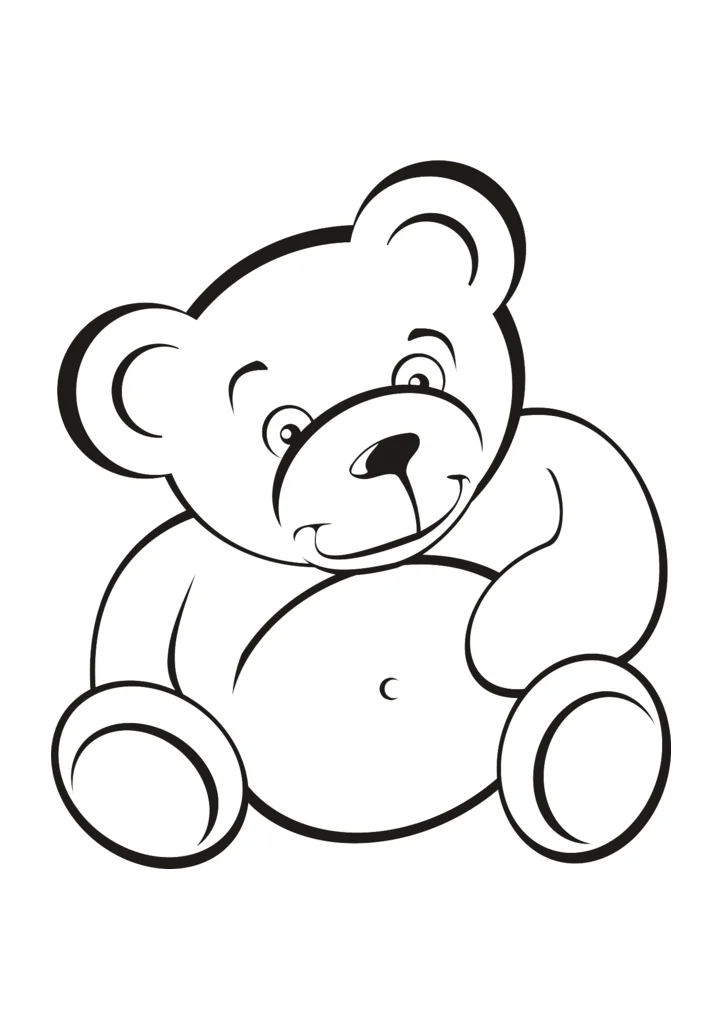 Cover of Cute Teddy Bear Coloring Page