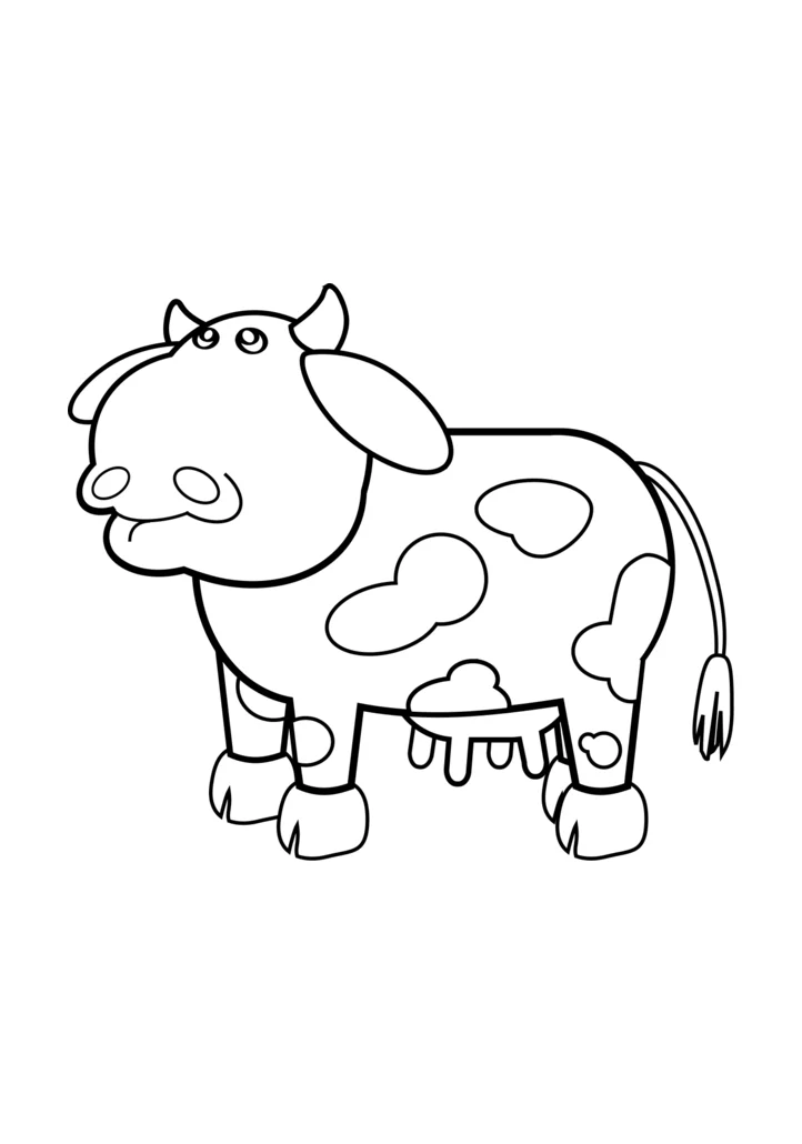 Benekli İnek Boyama Sayfası kapak